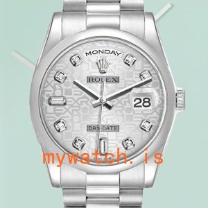 Rolex Day-Date 36mm 118206 Mens Stainless Steel Automatic: Genuine vs. Replica
