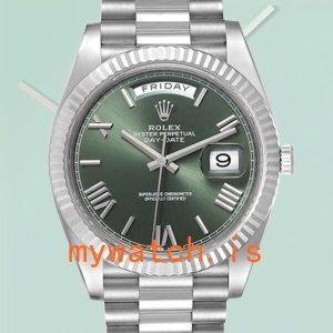 Rolex Day-Date 40mm Mens m228239-0033 Stainless Steel Silver-tone: Genuine vs. Replica